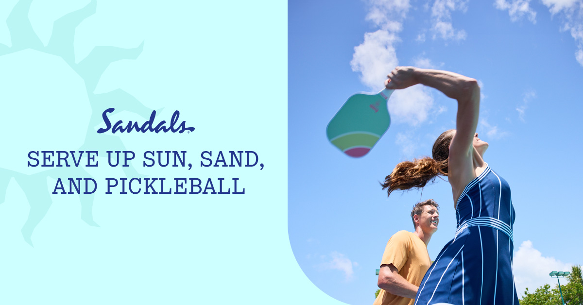Sandals pickleball ad